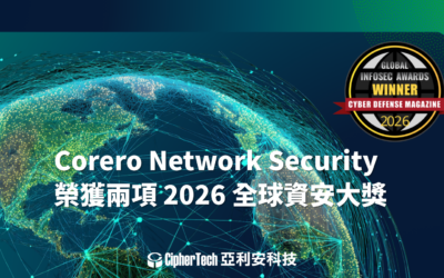 Corero Network Security 榮獲兩項 2026 全球資安大獎